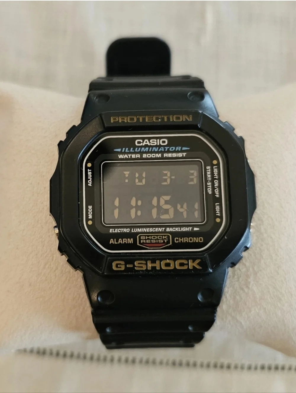Casio G-Shock DW-5600 Bezel with DW 5025 Case Men's Black Digital Watch- 42mm